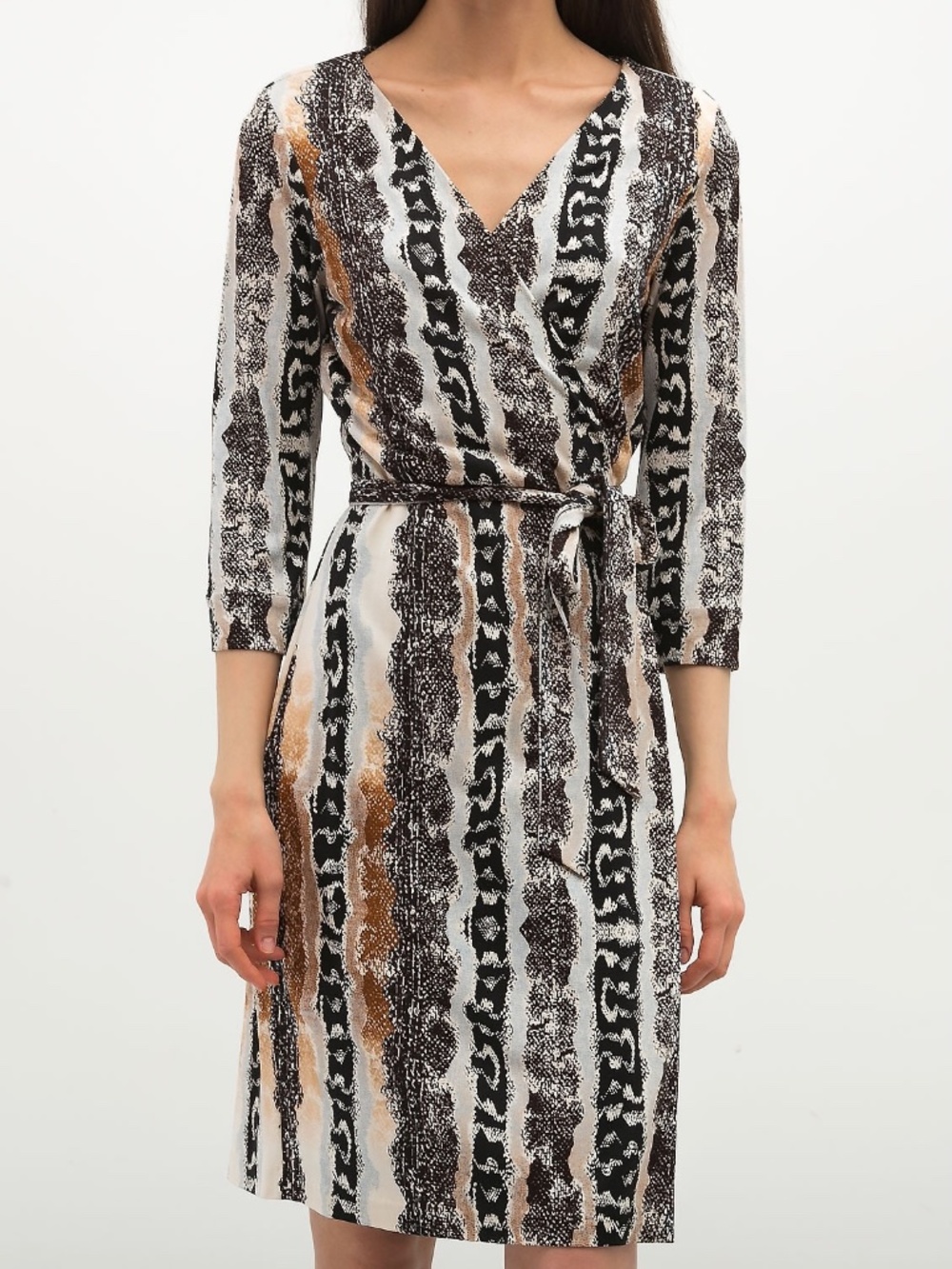 Diane von Furstenberg Silk Oasis Snake New Julian Wrap Dress 14